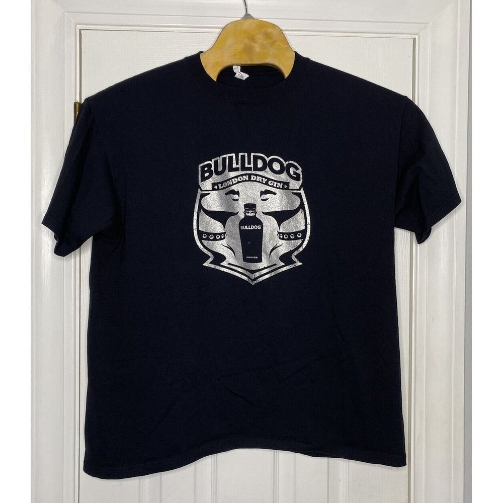 Anvil Mens Bulldog London Dry Gin Short Sleeve T Shirt Black XL